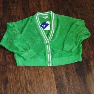 JoyLab Bright Green V-Neck Cardigan